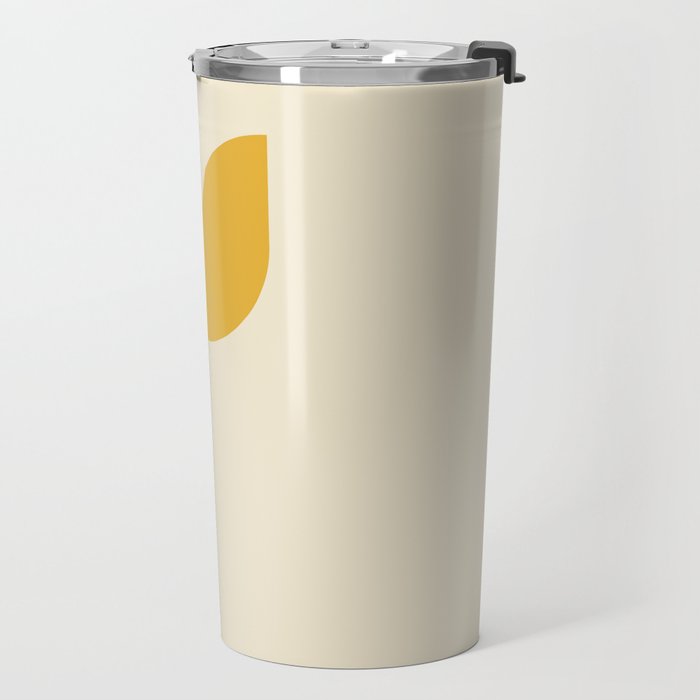 Vintage Tulip Minimalism - Yellow Travel Mug Gallery Image 2