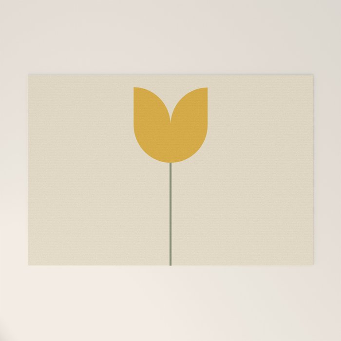 Vintage Tulip Minimalism - Yellow Welcome Mat Gallery Image 1