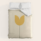 Vintage Tulip Minimalism - Yellow Duvet Cover Gallery Image 6