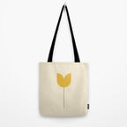Vintage Tulip Minimalism - Yellow Tote Bag Gallery Image 2