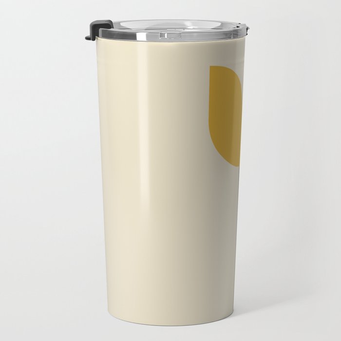 Vintage Tulip Minimalism - Yellow Travel Mug Gallery Image 3