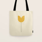 Vintage Tulip Minimalism - Yellow Tote Bag Gallery Image 1