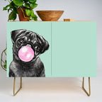 Bubble Gum Black Pug in Green Credenza Gallery Image 1