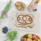 Albertus Seba Snakes Flowers Engraving ii Cutting Board Gallery Image 2