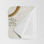 Albertus Seba Snakes Flowers Engraving ii Throw Blanket Gallery Image 3