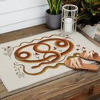 Albertus Seba Snakes Flowers Engraving ii Outdoor Rug Gallery Image 2