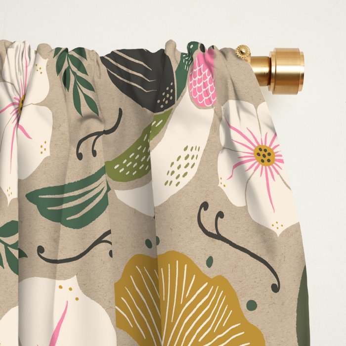 Hummingbird and Flowers Window Curtain Gallery Image 2