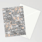 Paris toile sugar pink Stationery Card Gallery Image 2