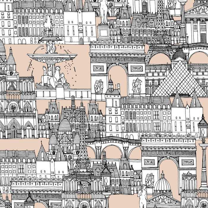 Paris toile sugar pink Coffee Mug Gallery Image 2