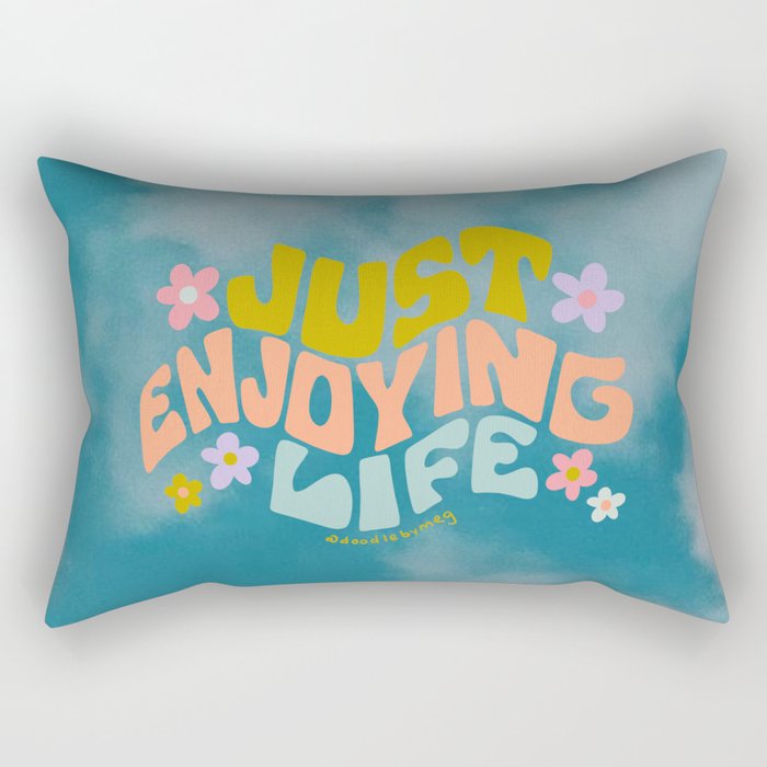 Just Enjoying Life Rectangular Pillow Gallery Image 2