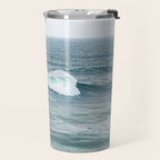 Atlantic Blues | Blue Ocean Water on the Coast of Nazaré Art Print | Wave Photography in Portugal Travel Mug Gallery Image 2