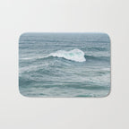 Atlantic Blues | Blue Ocean Water on the Coast of Nazaré Art Print | Wave Photography in Portugal Bath Mat Gallery Image 1