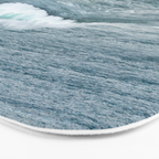 Atlantic Blues | Blue Ocean Water on the Coast of Nazaré Art Print | Wave Photography in Portugal Bath Mat Gallery Image 3