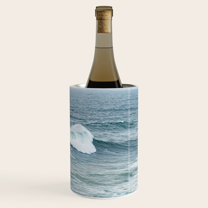 Atlantic Blues | Blue Ocean Water on the Coast of Nazaré Art Print | Wave Photography in Portugal Wine Chiller Gallery Image 3
