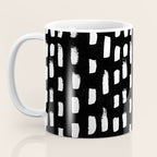 Artistic modern black white paint brushstrokes Coffee Mug Gallery Image 3