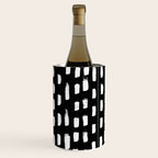 Artistic modern black white paint brushstrokes Wine Chiller Gallery Image 3