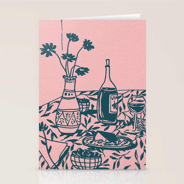 Green dinner Still Life Stationery Card Gallery Image 2