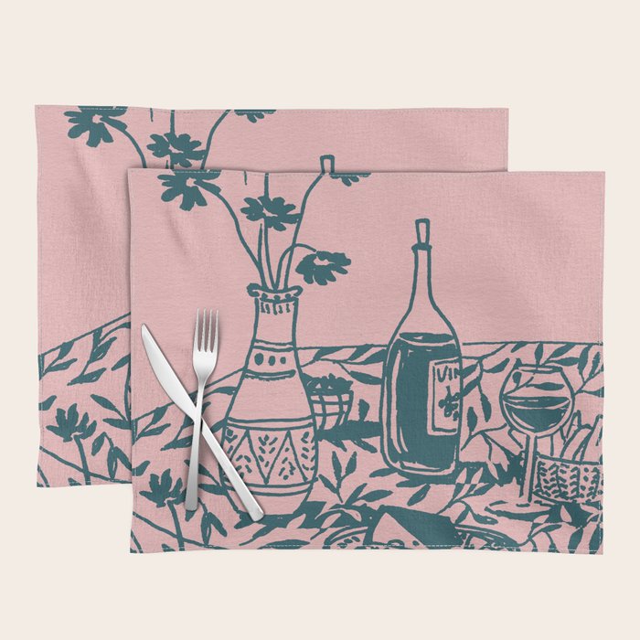 Green dinner Still Life Placemat Gallery Image 1