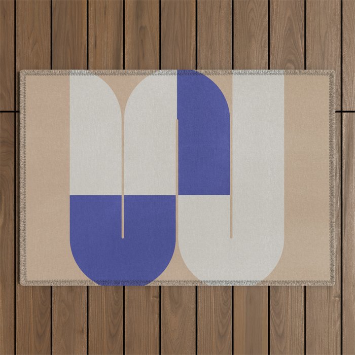Modern geometric shapes 16 Outdoor Rug Gallery Image 1