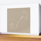 Scorpio Zodiac Star Constellation Line Art Beige Wall Mural Gallery Image 2