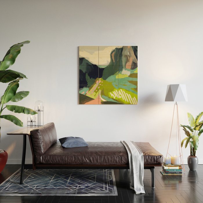 abstract mountain landscape Wood Wall Art Gallery Image 2