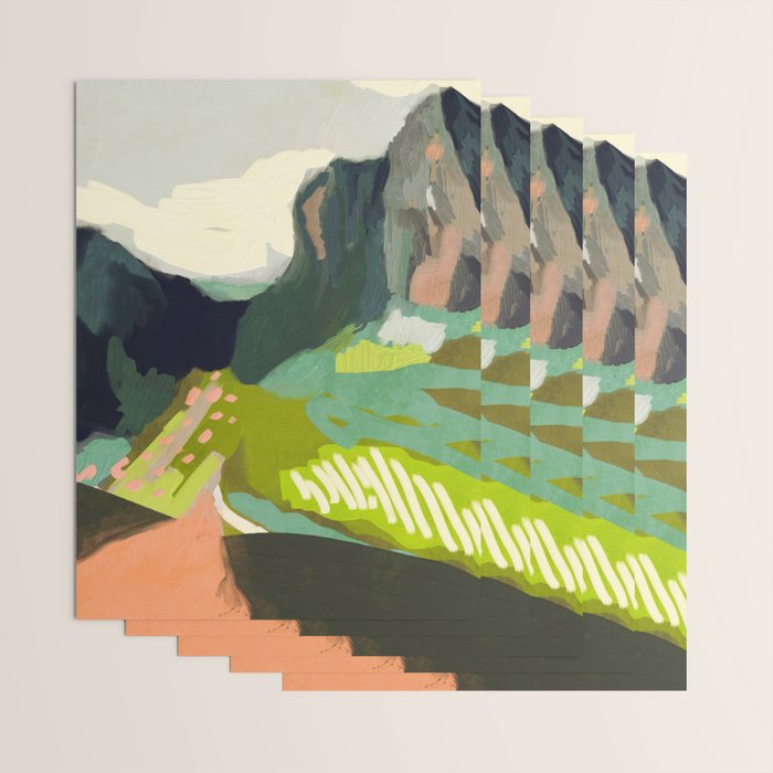 abstract mountain landscape Wrapping Paper Gallery Image 3
