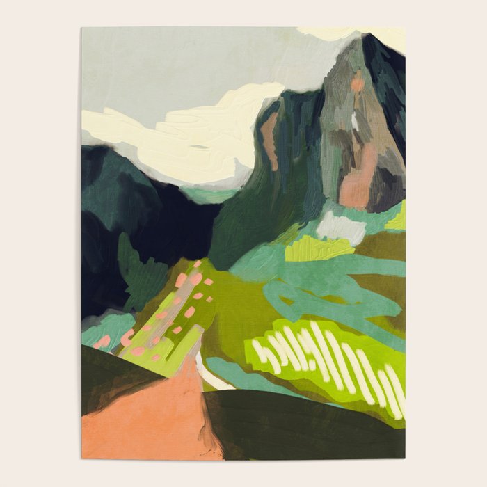 abstract mountain landscape Poster
