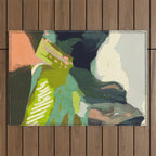 abstract mountain landscape Outdoor Rug Gallery Image 1