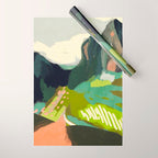 abstract mountain landscape Wrapping Paper Gallery Image 1