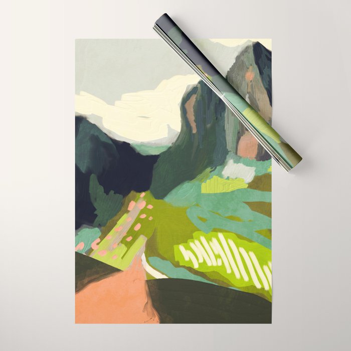 abstract mountain landscape Wrapping Paper Gallery Image 1
