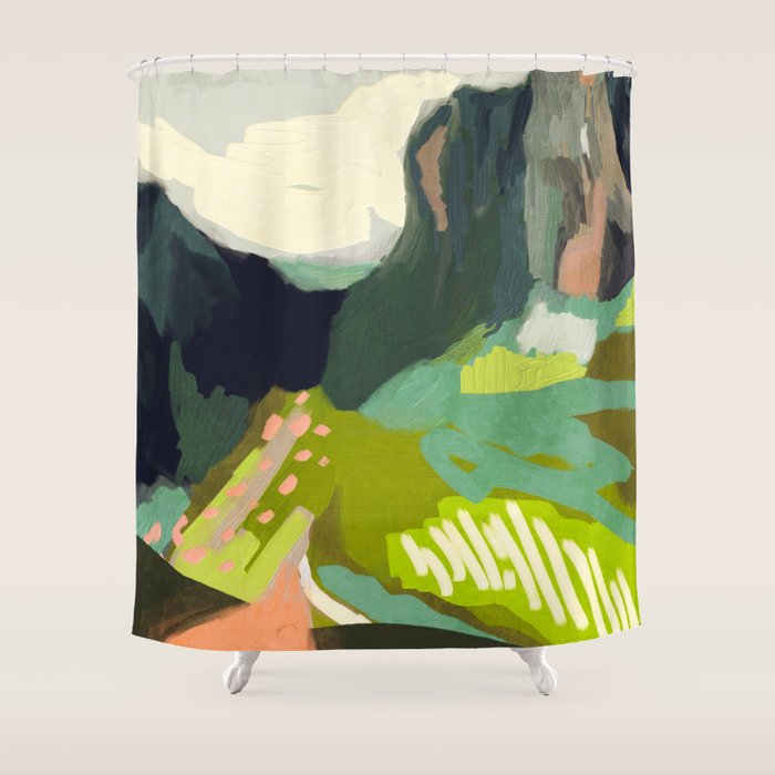 abstract mountain landscape Shower Curtain Gallery Image 1