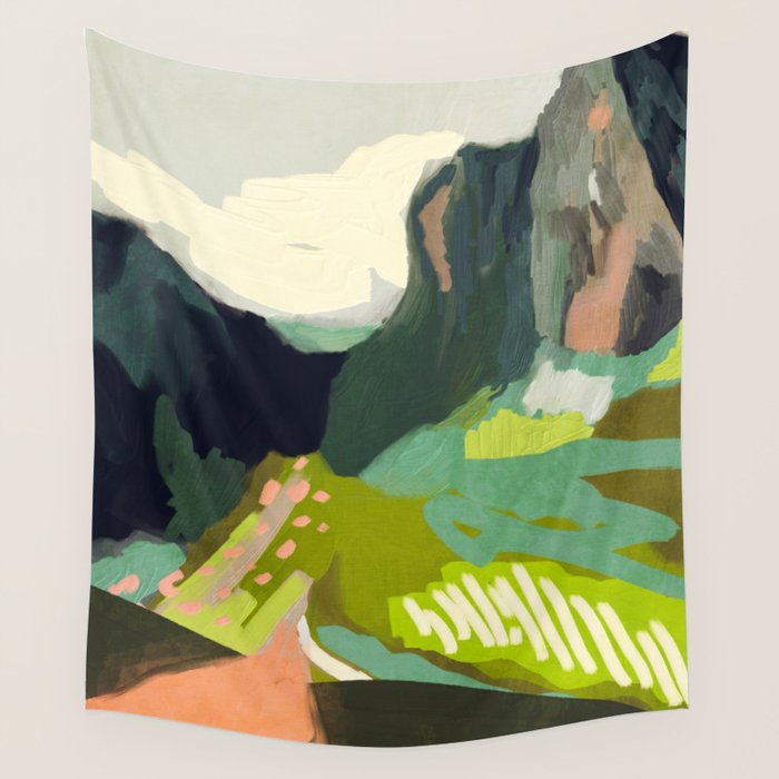 abstract mountain landscape Wall Tapestry Gallery Image 4