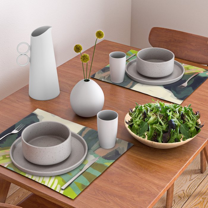 abstract mountain landscape Placemat Gallery Image 2