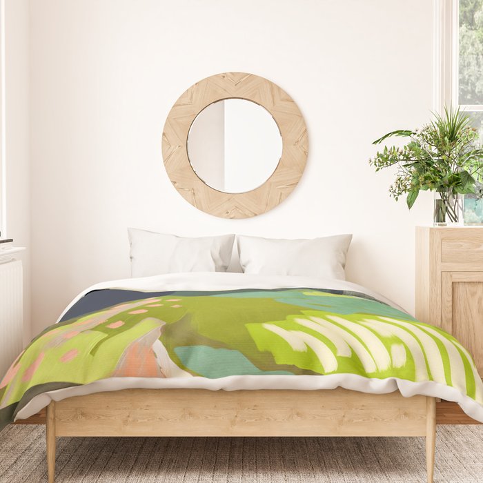 abstract mountain landscape Duvet Cover Gallery Image 3