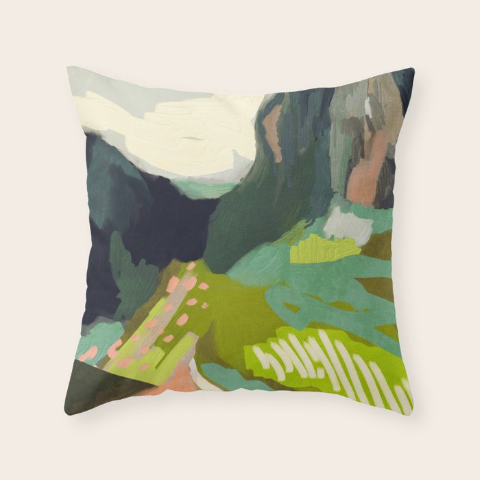 abstract mountain landscape Throw Pillow Gallery Image 6