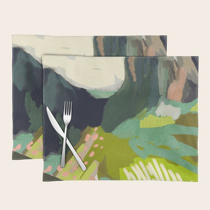 abstract mountain landscape Placemat Gallery Image 1