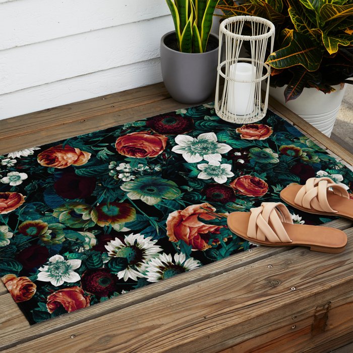 Midnight Garden VIII Outdoor Rug Gallery Image 2