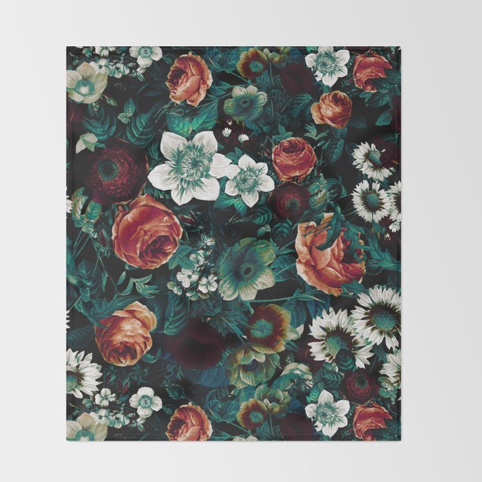 Midnight Garden VIII Throw Blanket Gallery Image 2