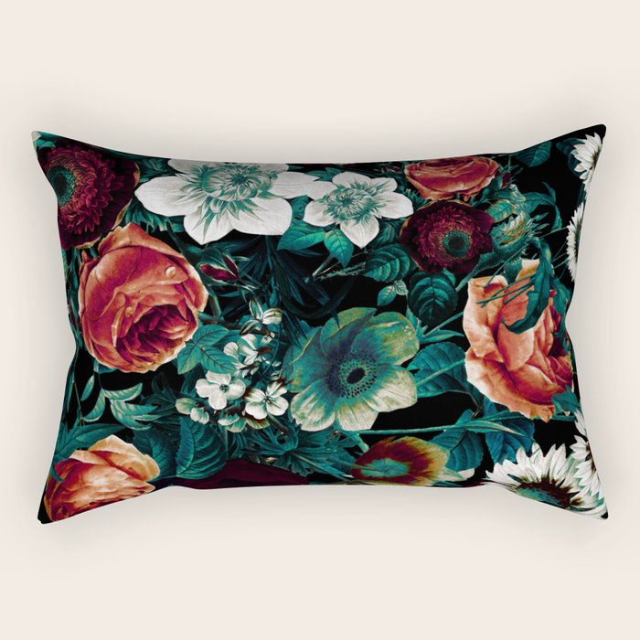 Midnight Garden VIII Rectangular Pillow Gallery Image 1