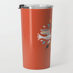 Festive doves - folk illustration Travel Mug Gallery Image 3