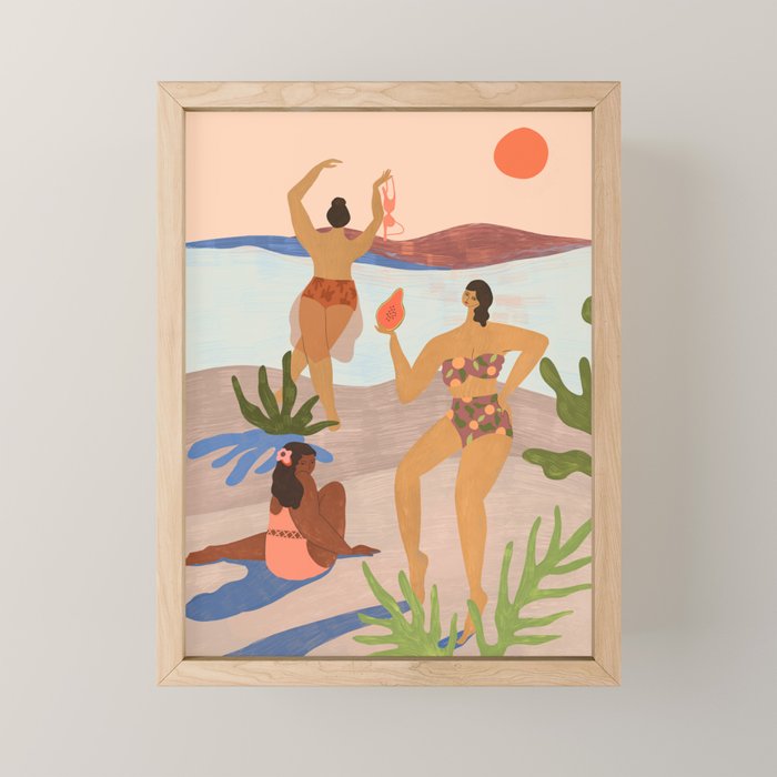 Day at the Beach Mini Art Print Gallery Image 1