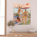 Day at the Beach Wall Tapestry Gallery Image 2