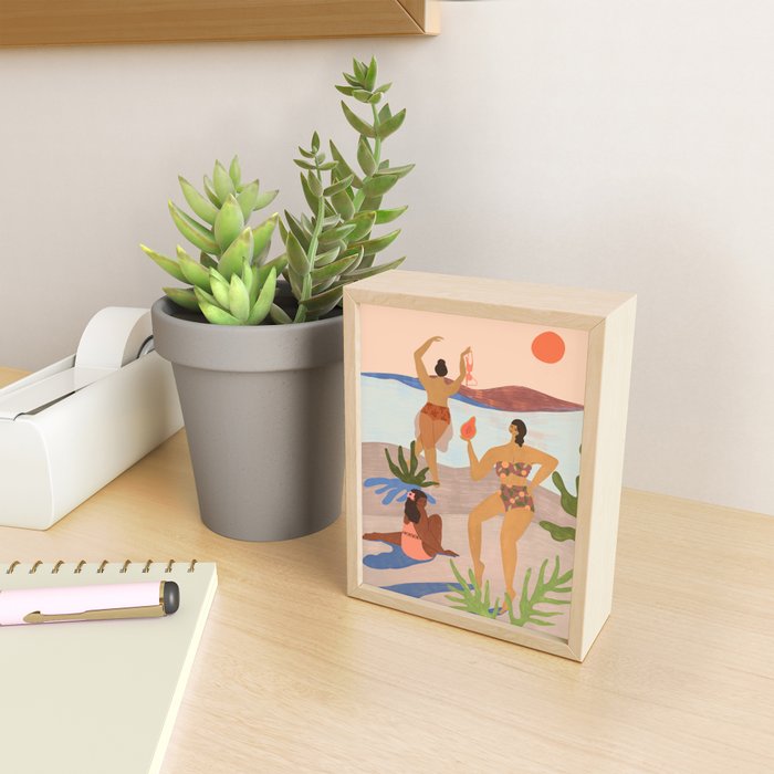 Day at the Beach Mini Art Print Gallery Image 2
