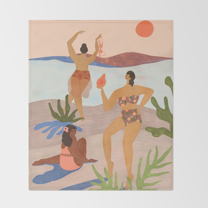 Day at the Beach Throw Blanket Gallery Image 2