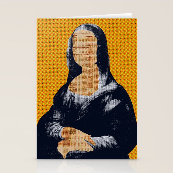 Mona Lisa · yellow press Stationery Card Gallery Image 2