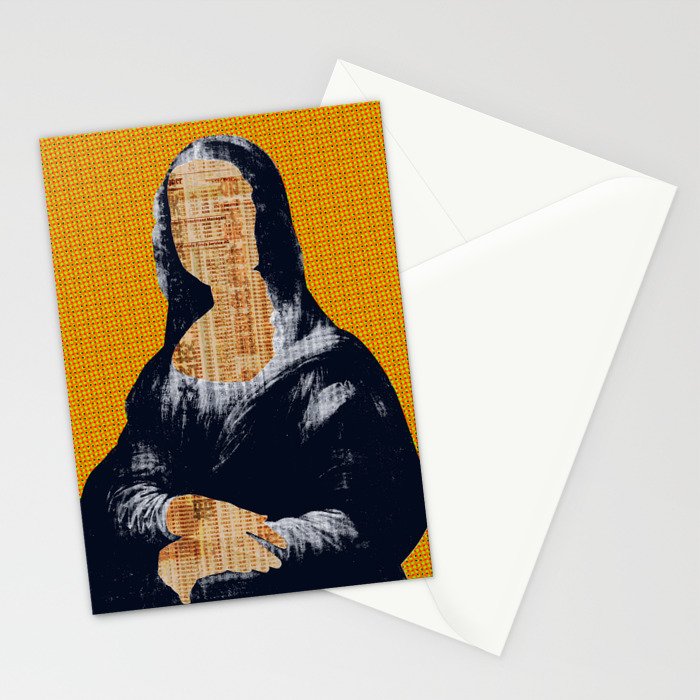Mona Lisa · yellow press Stationery Card Gallery Image 2