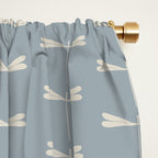 Dragonfly Pattern IX Soft Blue Window Curtain Gallery Image 2