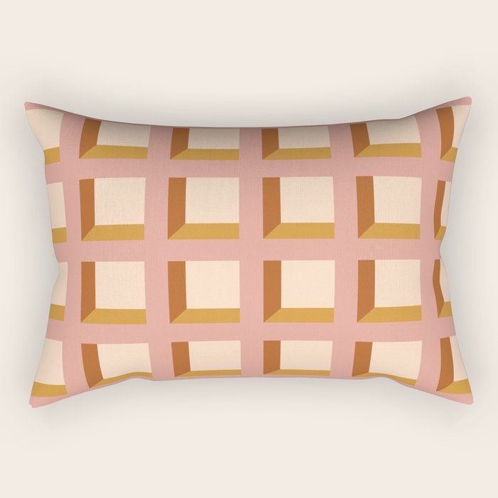 Minimalist 3D Pattern XIII Rectangular Pillow Gallery Image 1