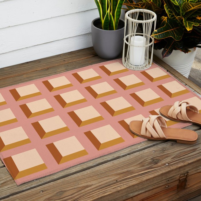 Minimalist 3D Pattern XIII Outdoor Rug Gallery Image 2