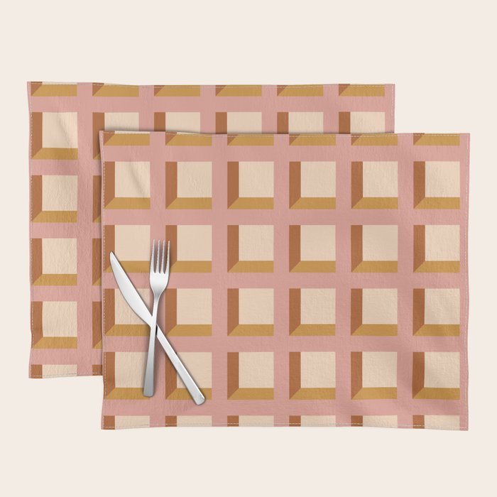 Minimalist 3D Pattern XIII Placemat Gallery Image 1